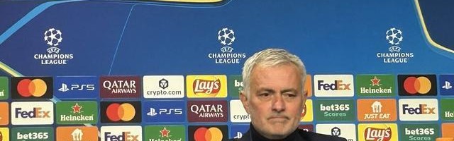 穆里尼奥：面对尤文我们占据了主导地位，但我们连点球都没进